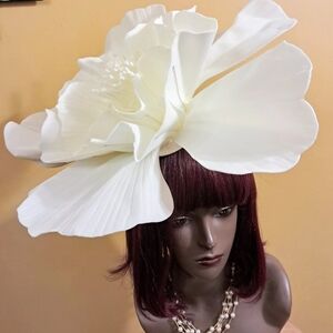 NEW Chic Ivory Floral Headpiece,MATCHING HEADBAND, OS